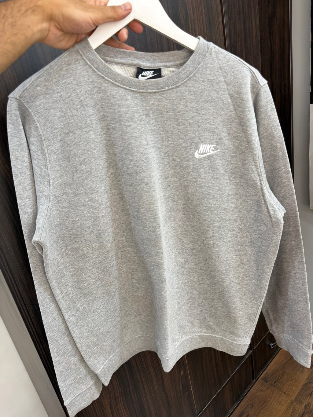 Nike grey embroidered logo sweat