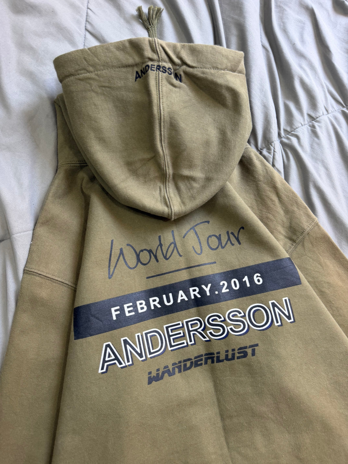 Abderson thick green hoodie