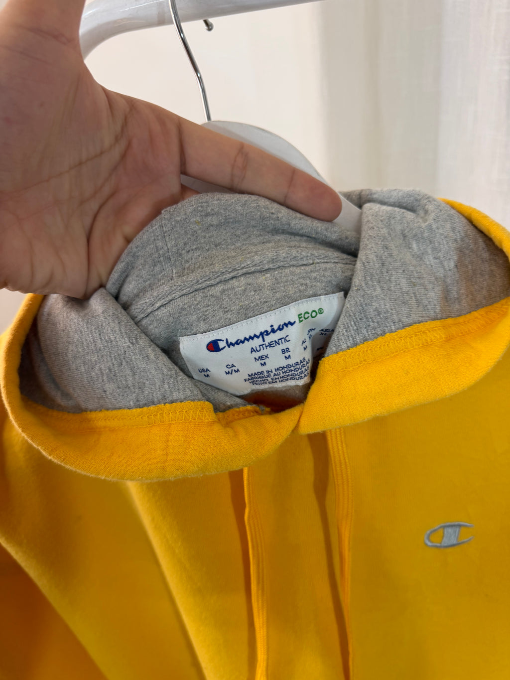 Champion yellow hoodie