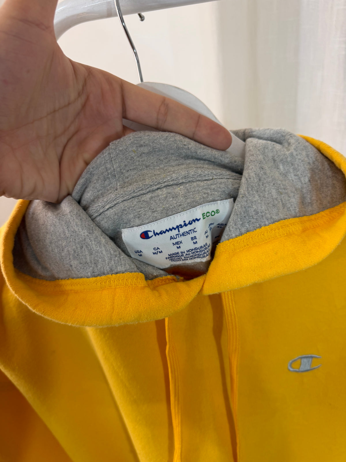 Champion yellow hoodie