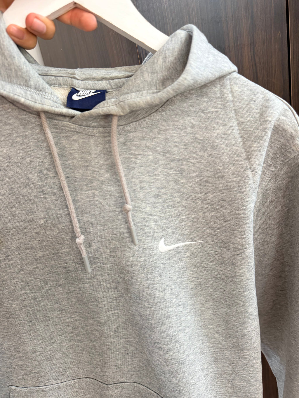 Nike grey swoosh hoodie