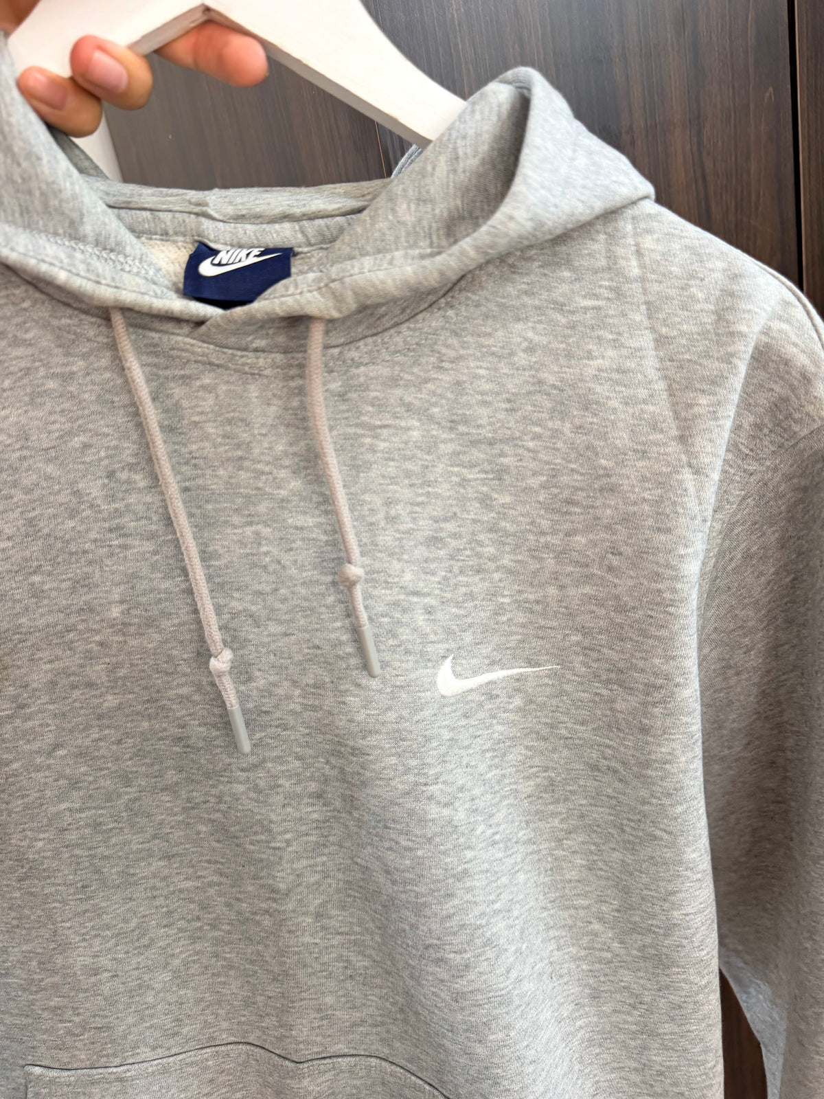 Nike grey swoosh hoodie