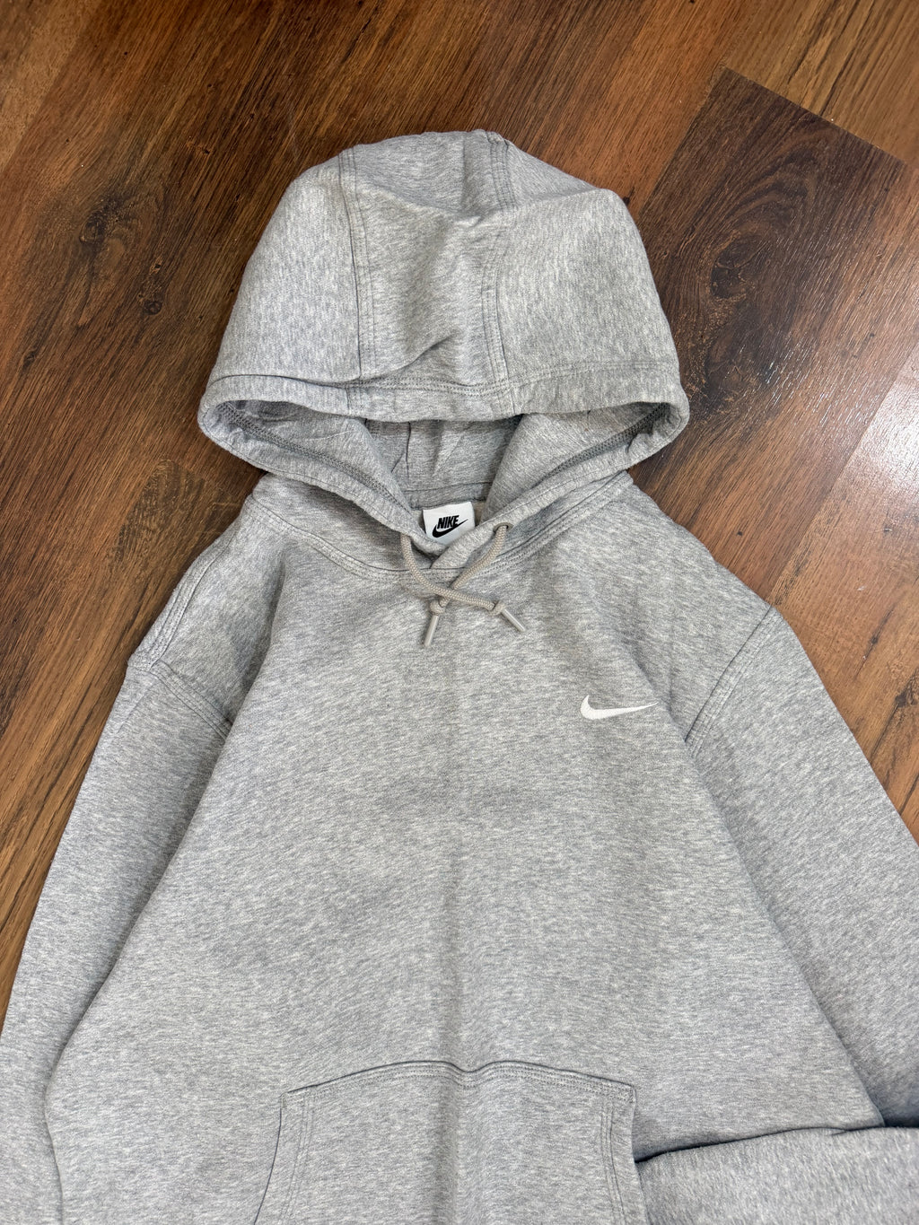 Nike grey swoosh hoodie