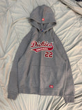 Dickies grey velvet logo hoodie