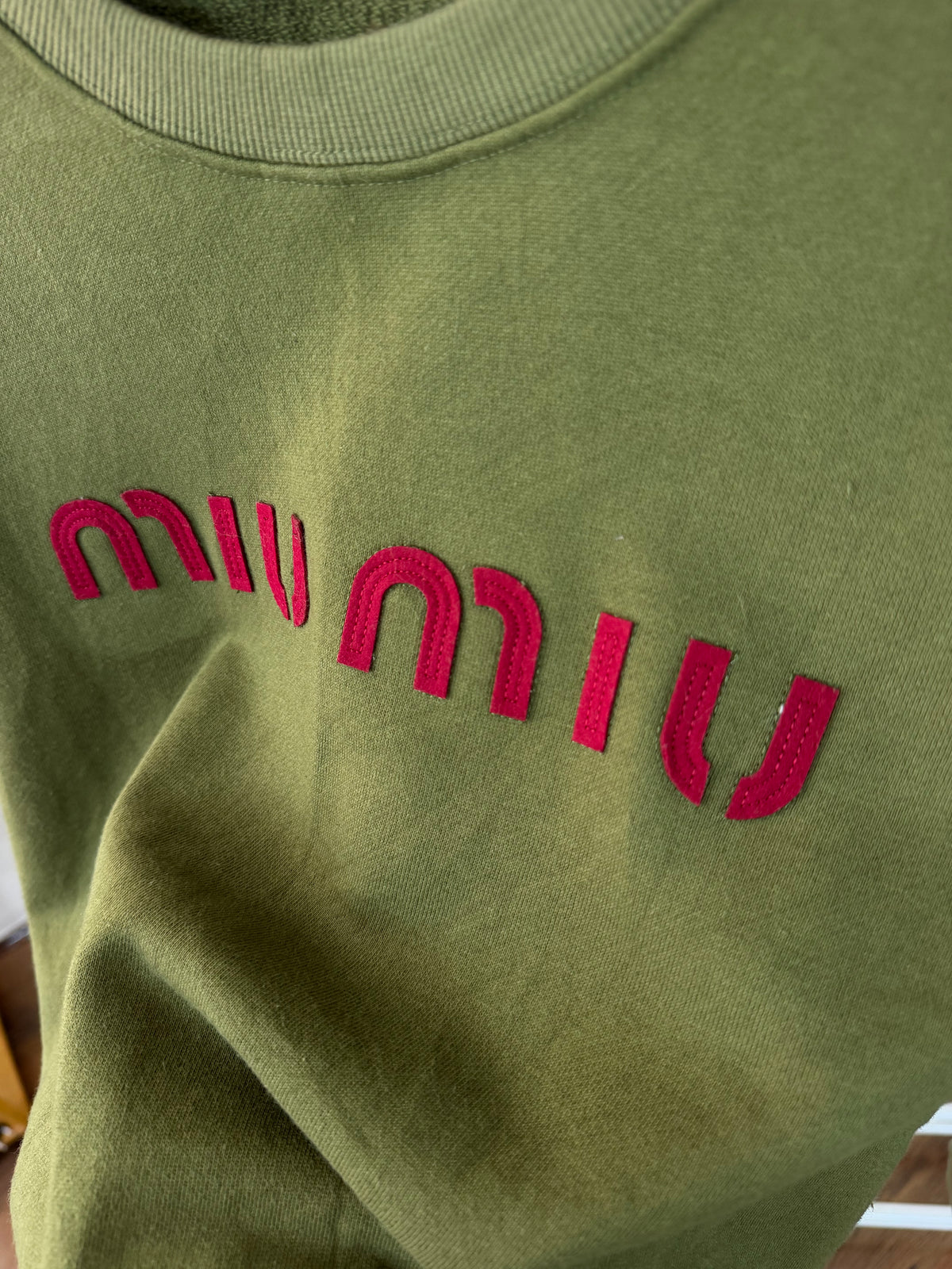 Miu miu green sweatshirt