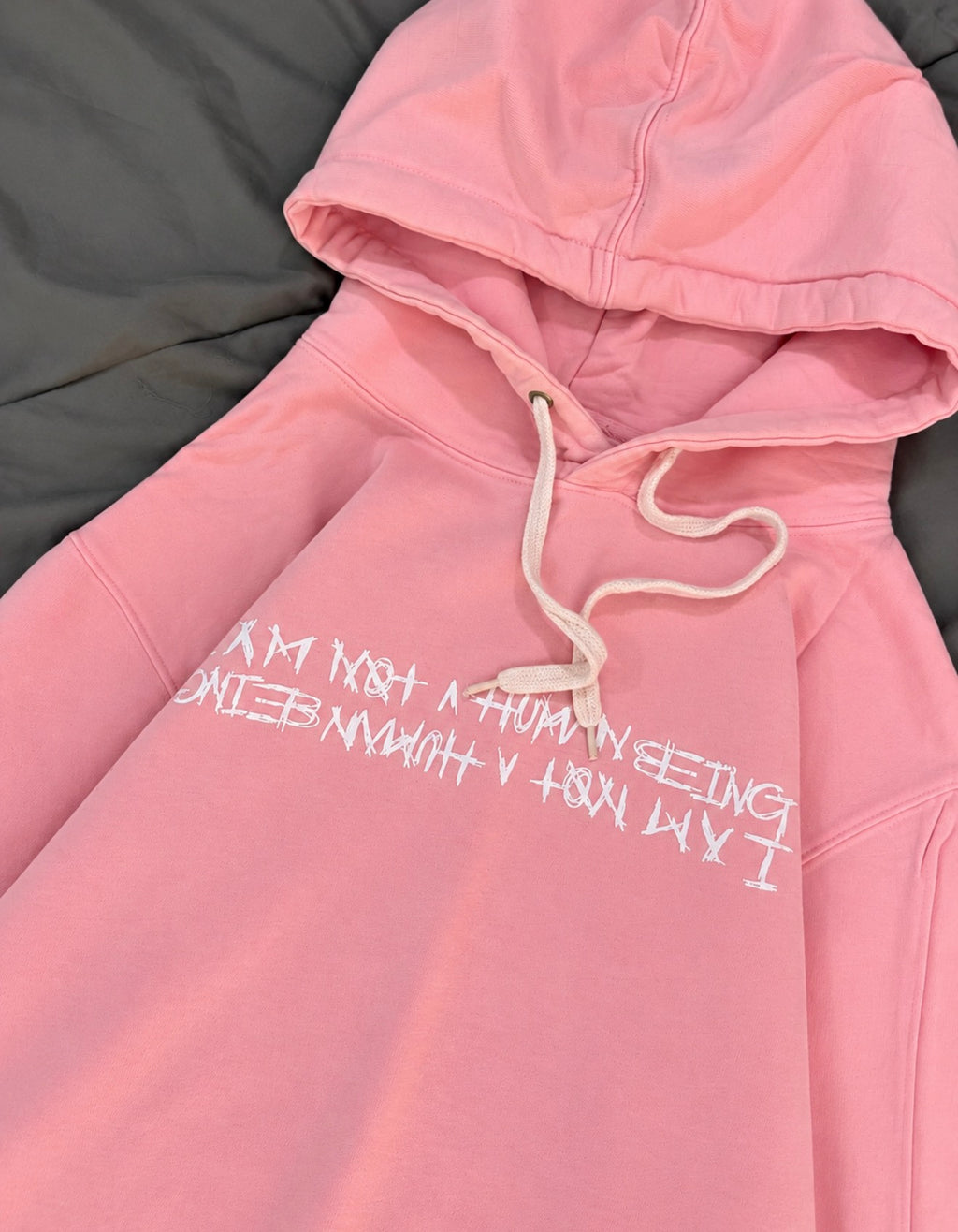 Iamnotahumanbeing pink hoodie