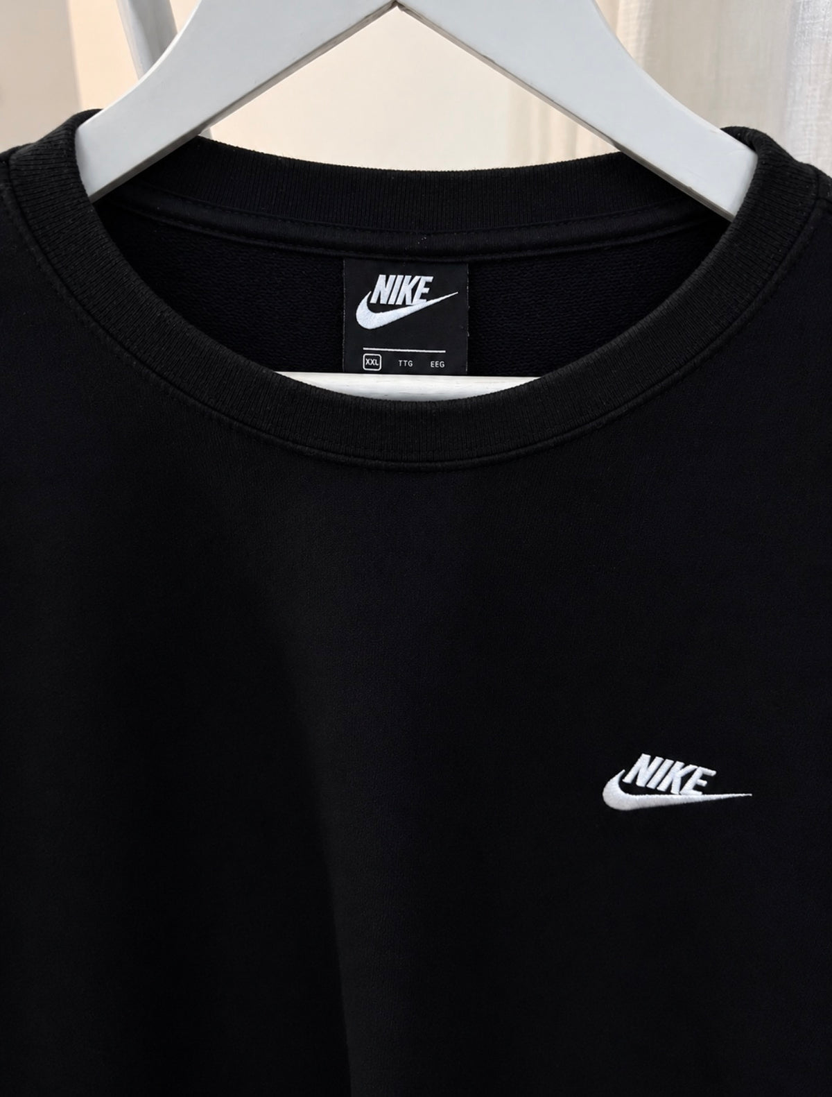Nike black embroidered logo sweatshirt