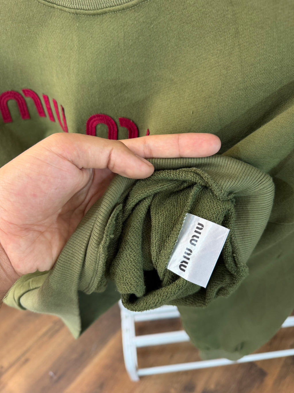 Miu miu green sweatshirt