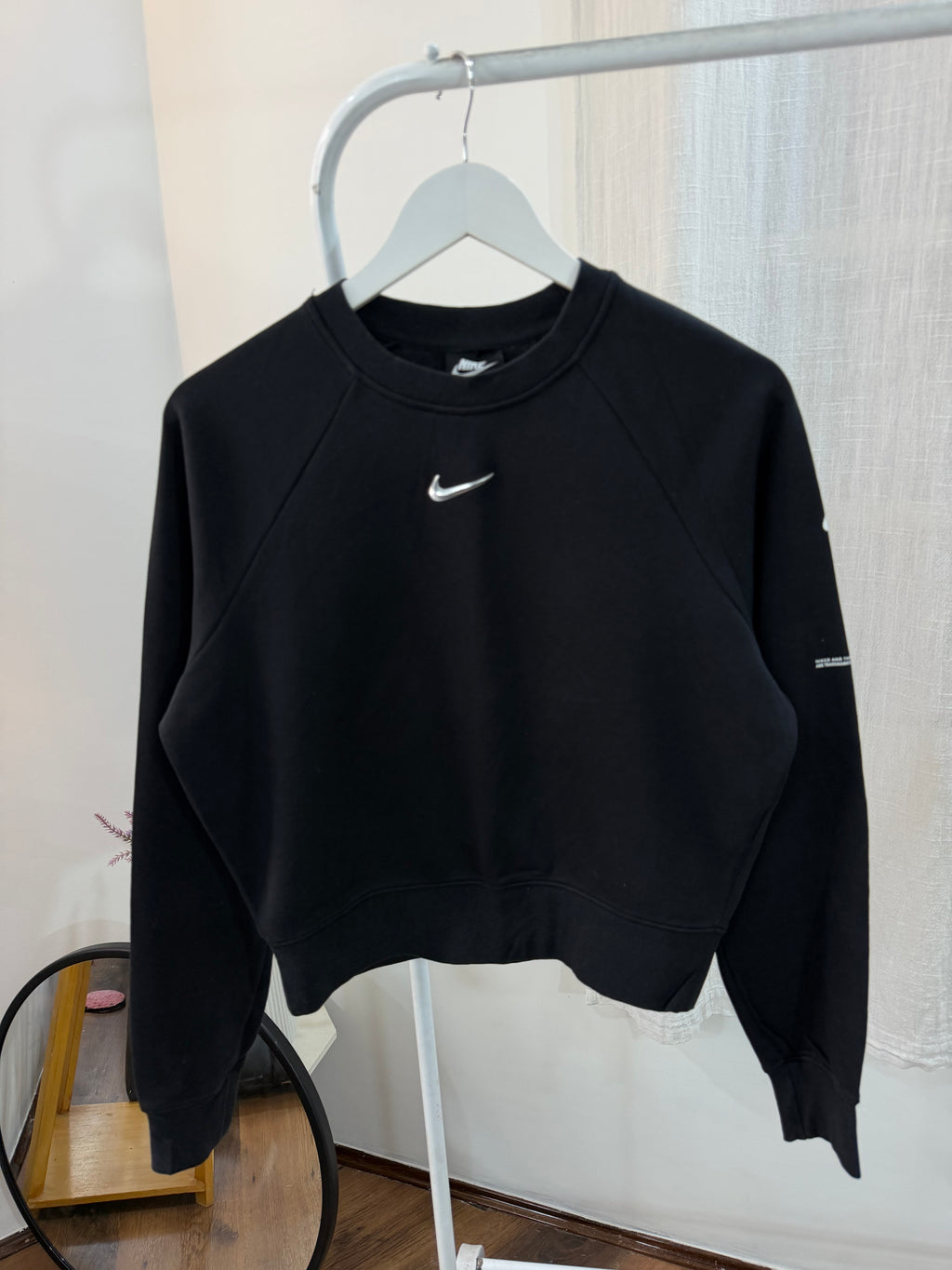 Nike mid swoosh black sweatshirt