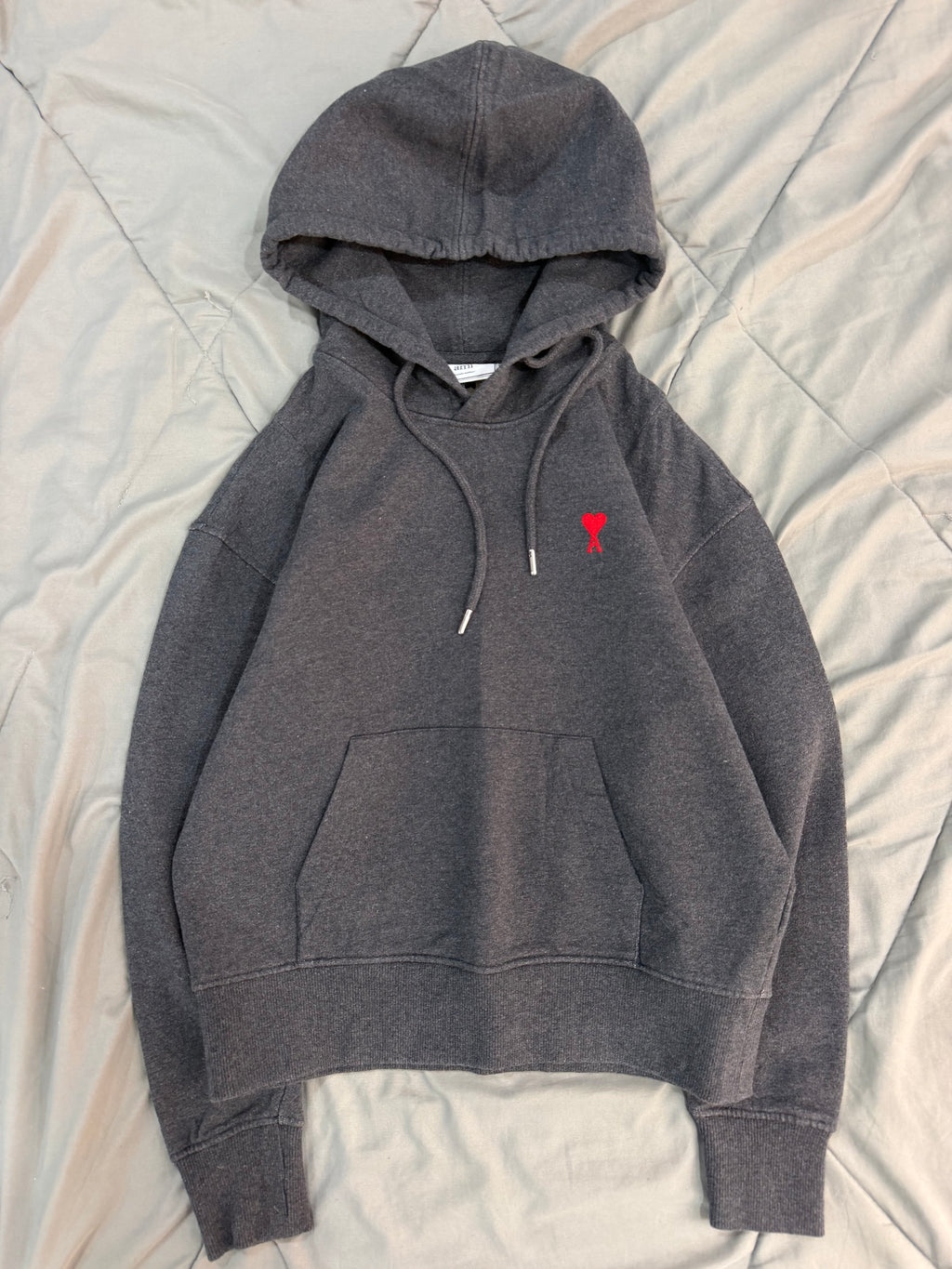 Ami grey heavyweight hoodie