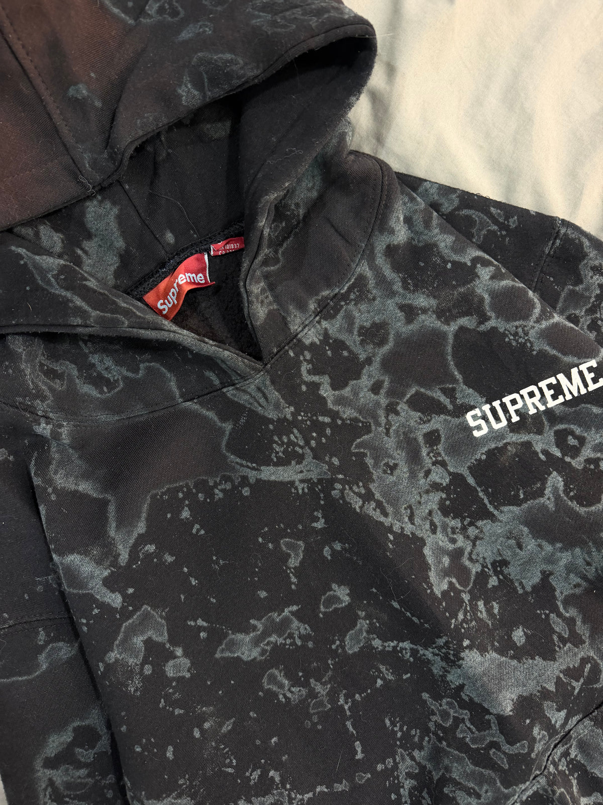 Supreme acid washed hoodie