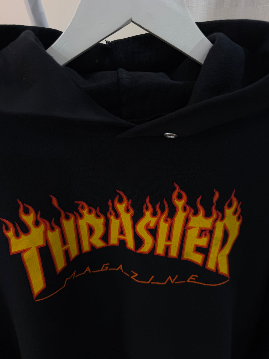 Thrasher black flame hoodie