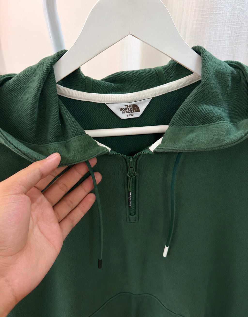 The north face quarter zip hoodie