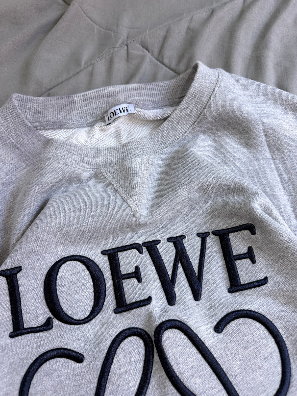 Loewe grey embroidered sweatshirt