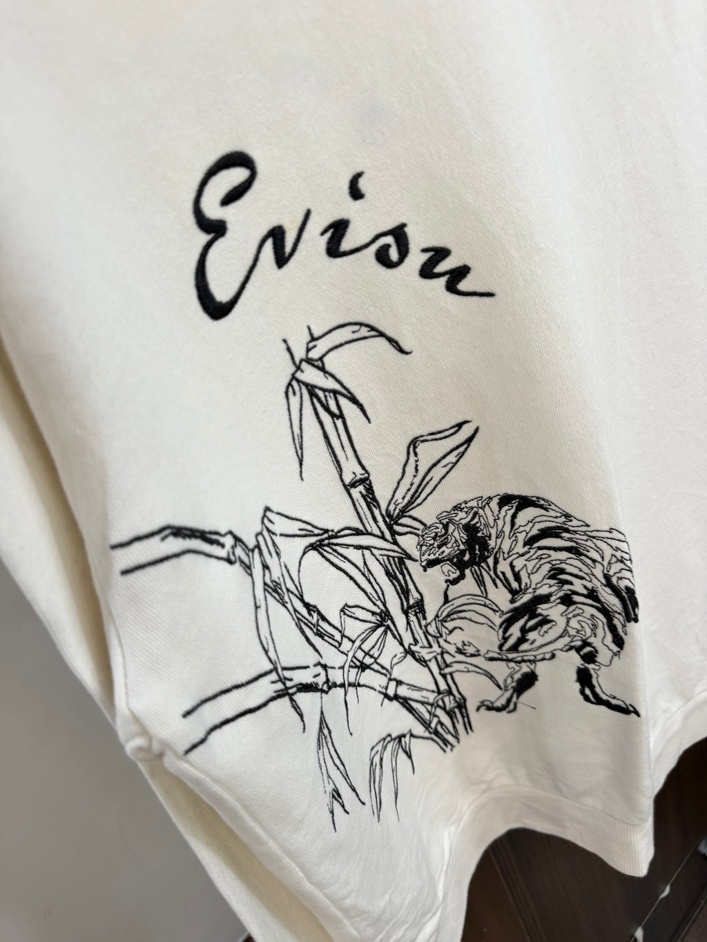 Evisu white embroidered sweatshirt