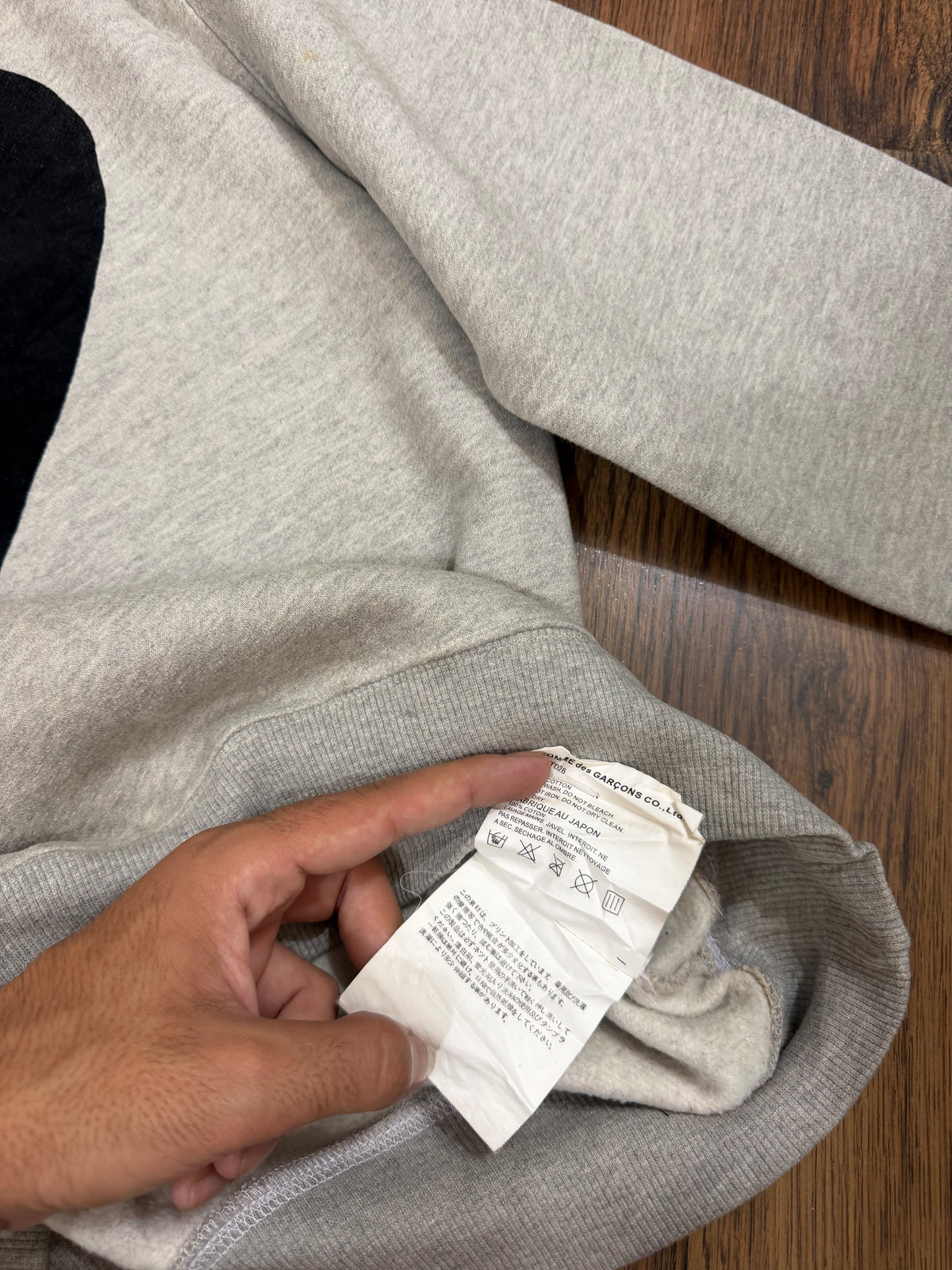 Cdg play grey sweatshirt