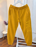 True religion yellow embroidered sweatpant