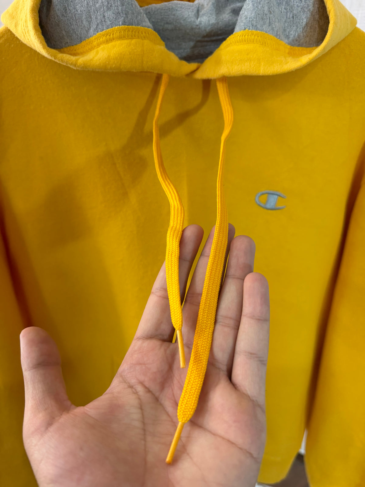 Champion yellow hoodie