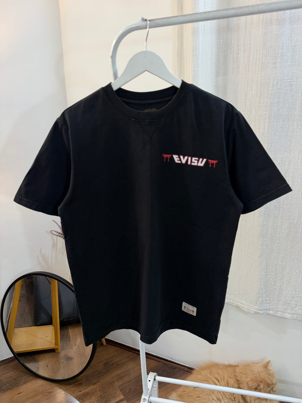 Evisu black graphic tee