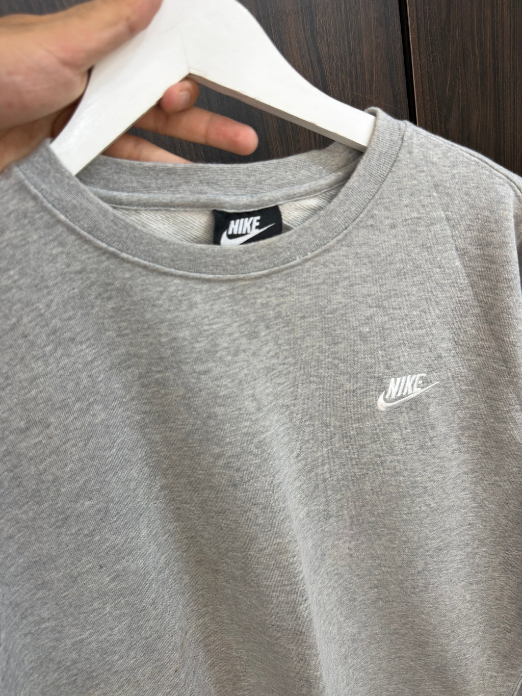Nike grey embroidered logo sweat