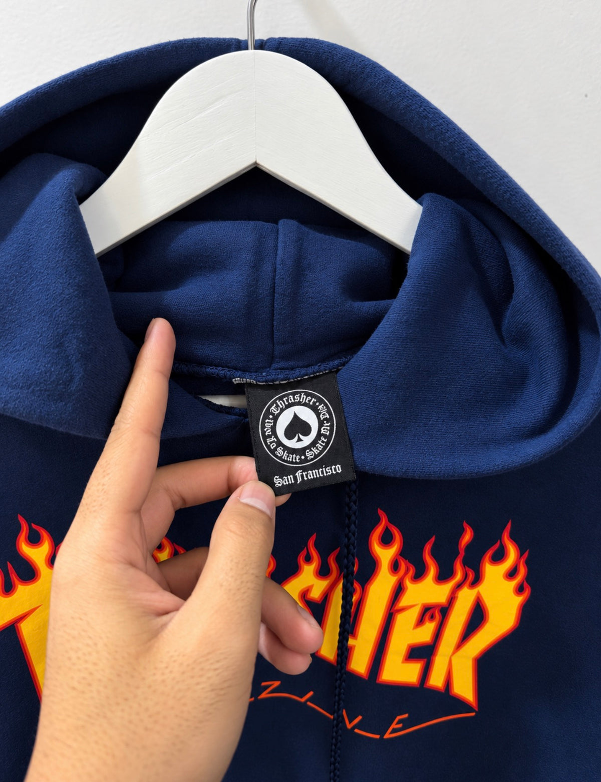 Thrasher blue flame hoodie