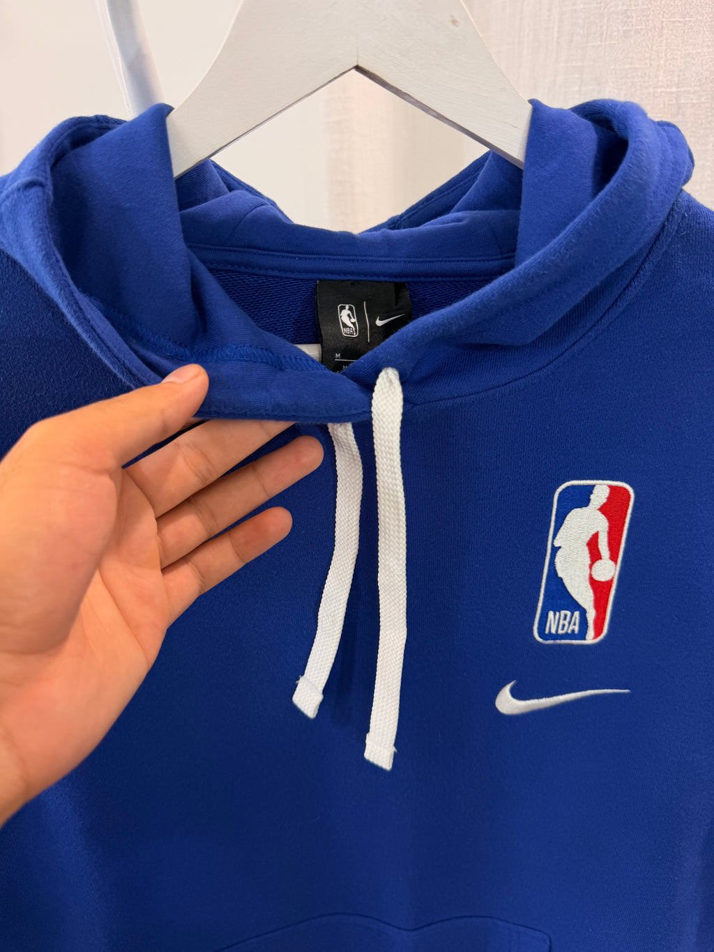 NBA X Nike blue embroidered hoodie