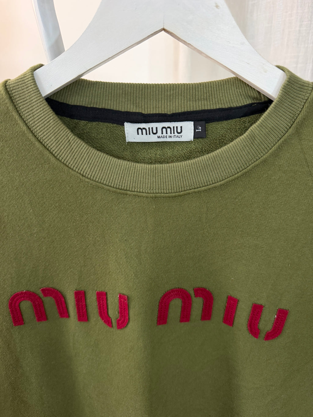 Miu miu green sweatshirt