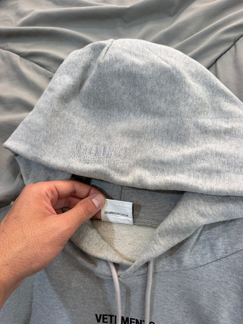 Vet heavyweight grey hoodie