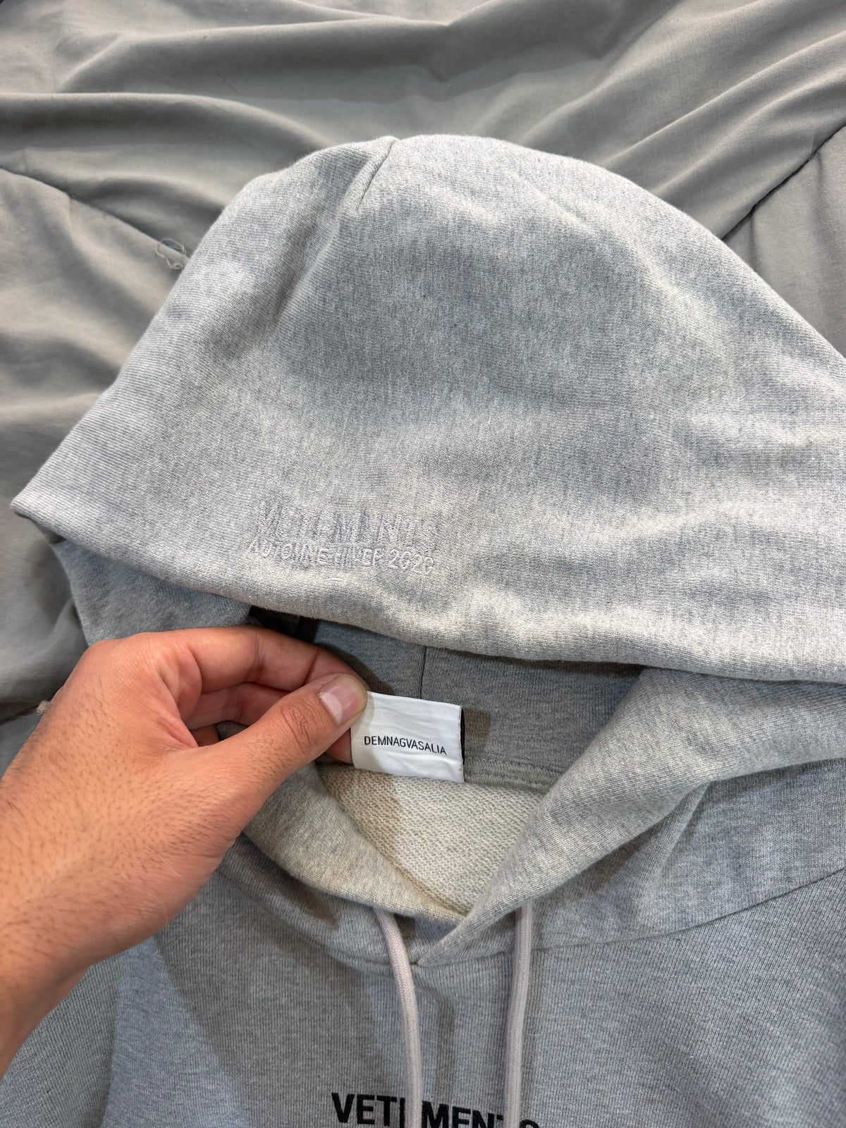 Vet heavyweight grey hoodie