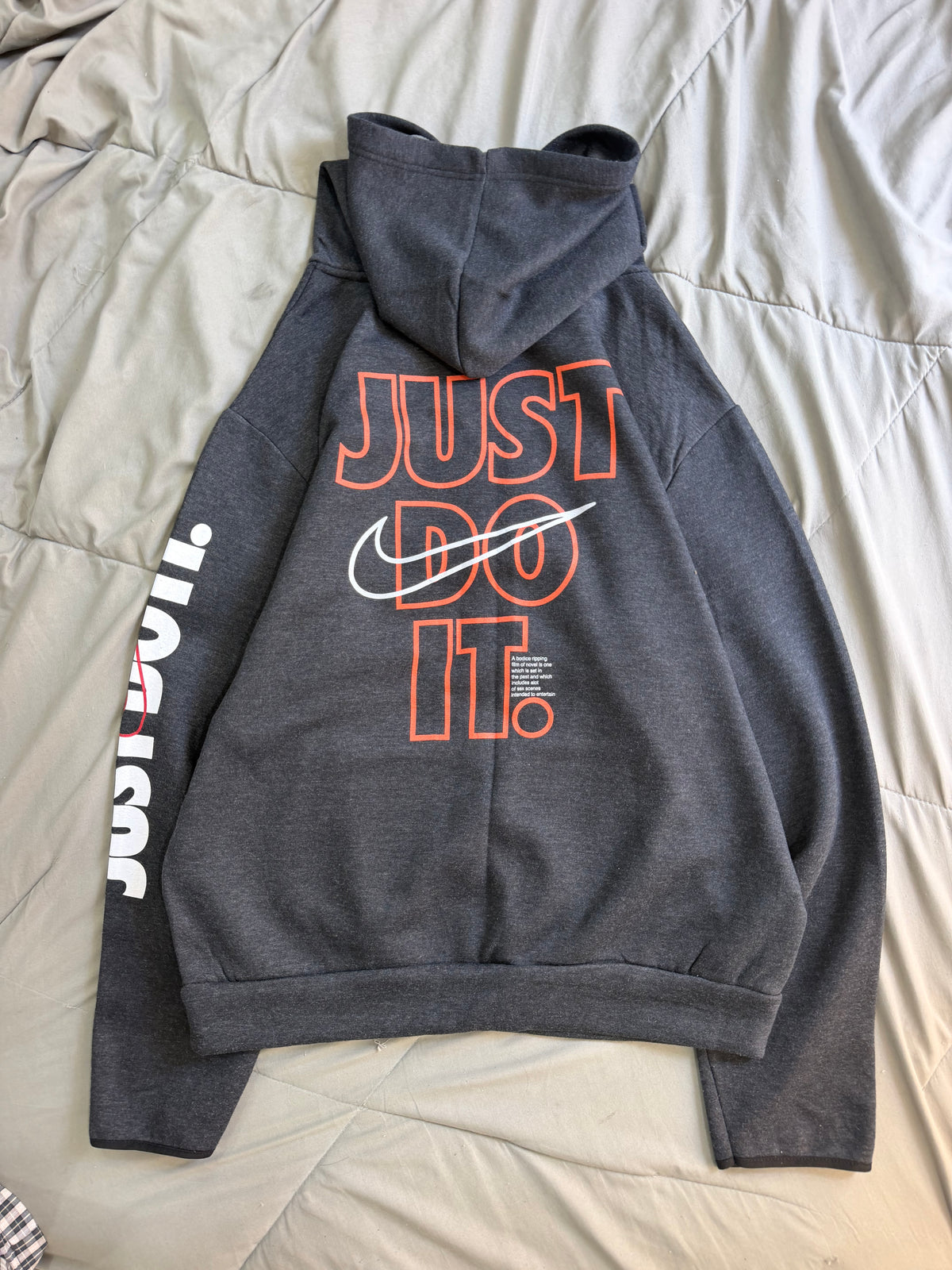 Just do it grey hoodie