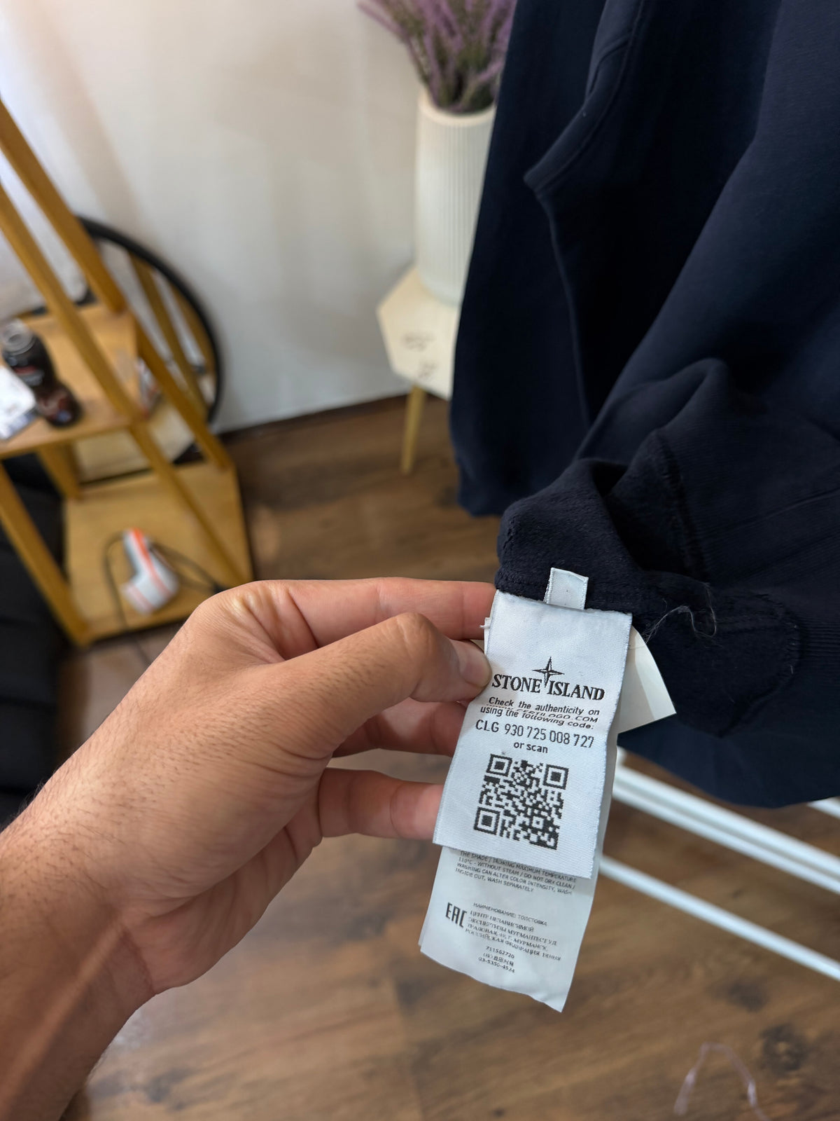 Stone island blue sweatshirt