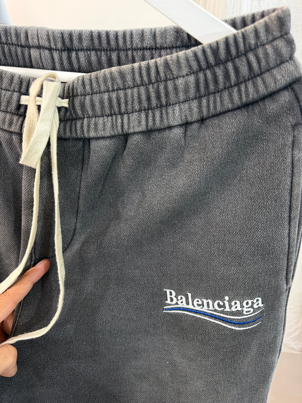 Balenci stone washed grey sweatpant