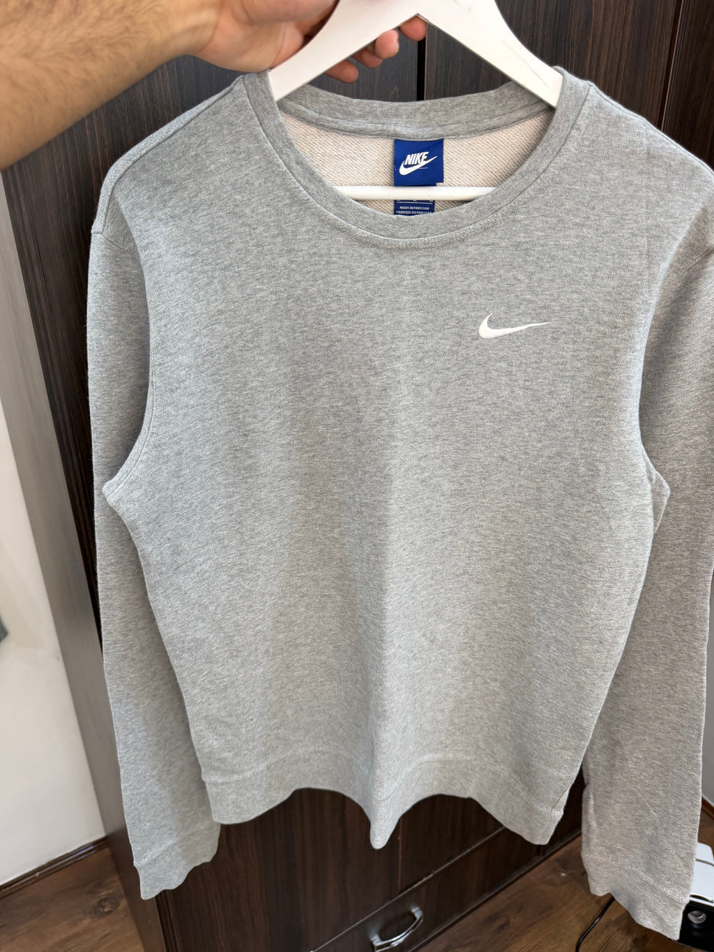 Nike grey swoosh sweatshirt