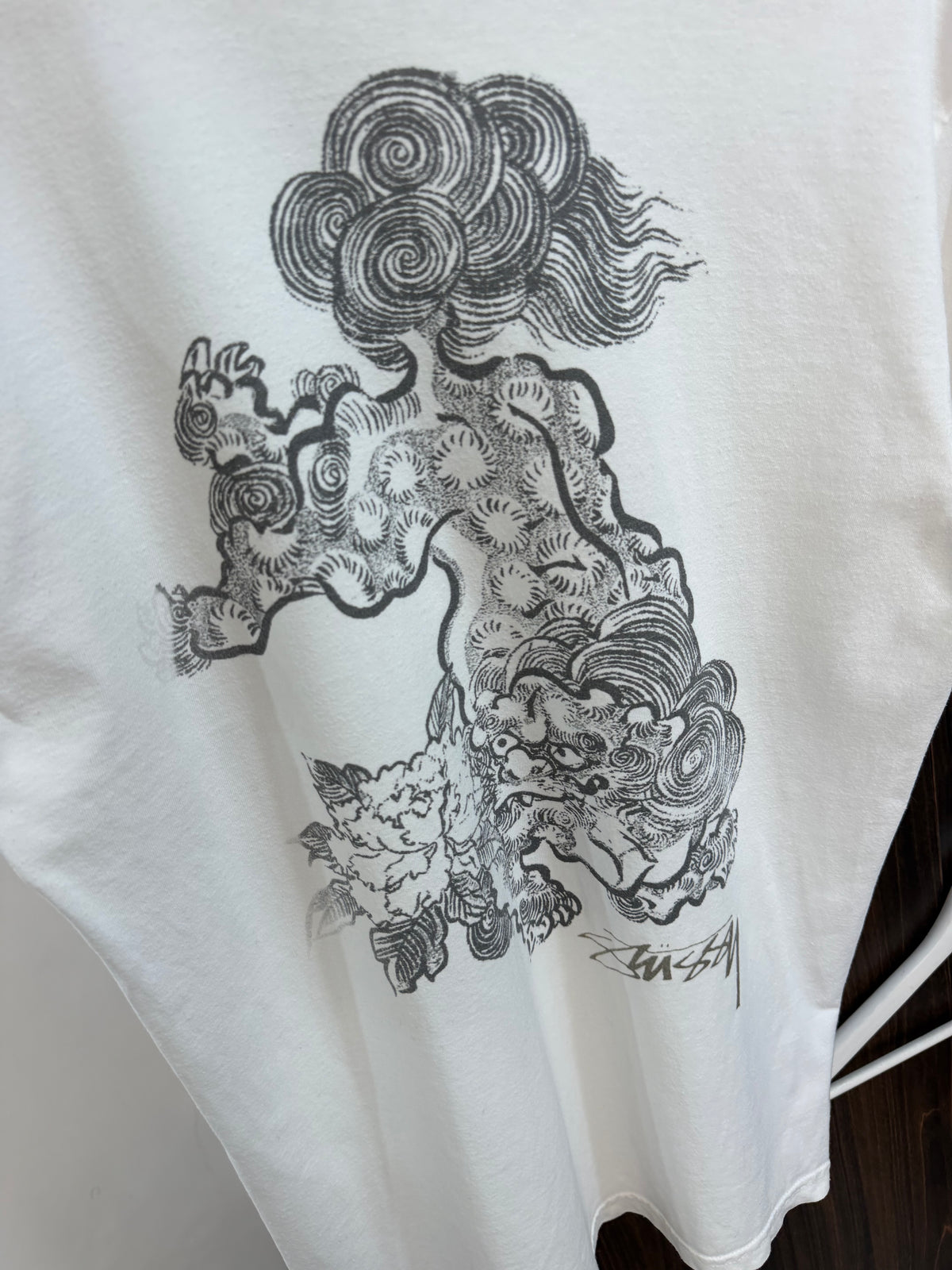 Stussy white graphic tee