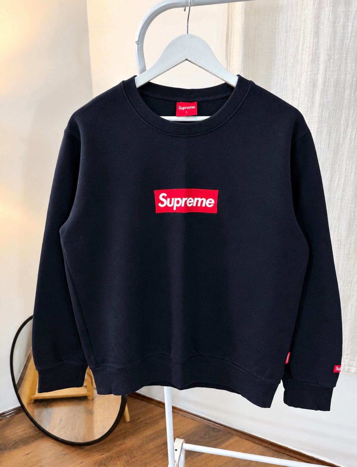 Supreme blue sweatshirt