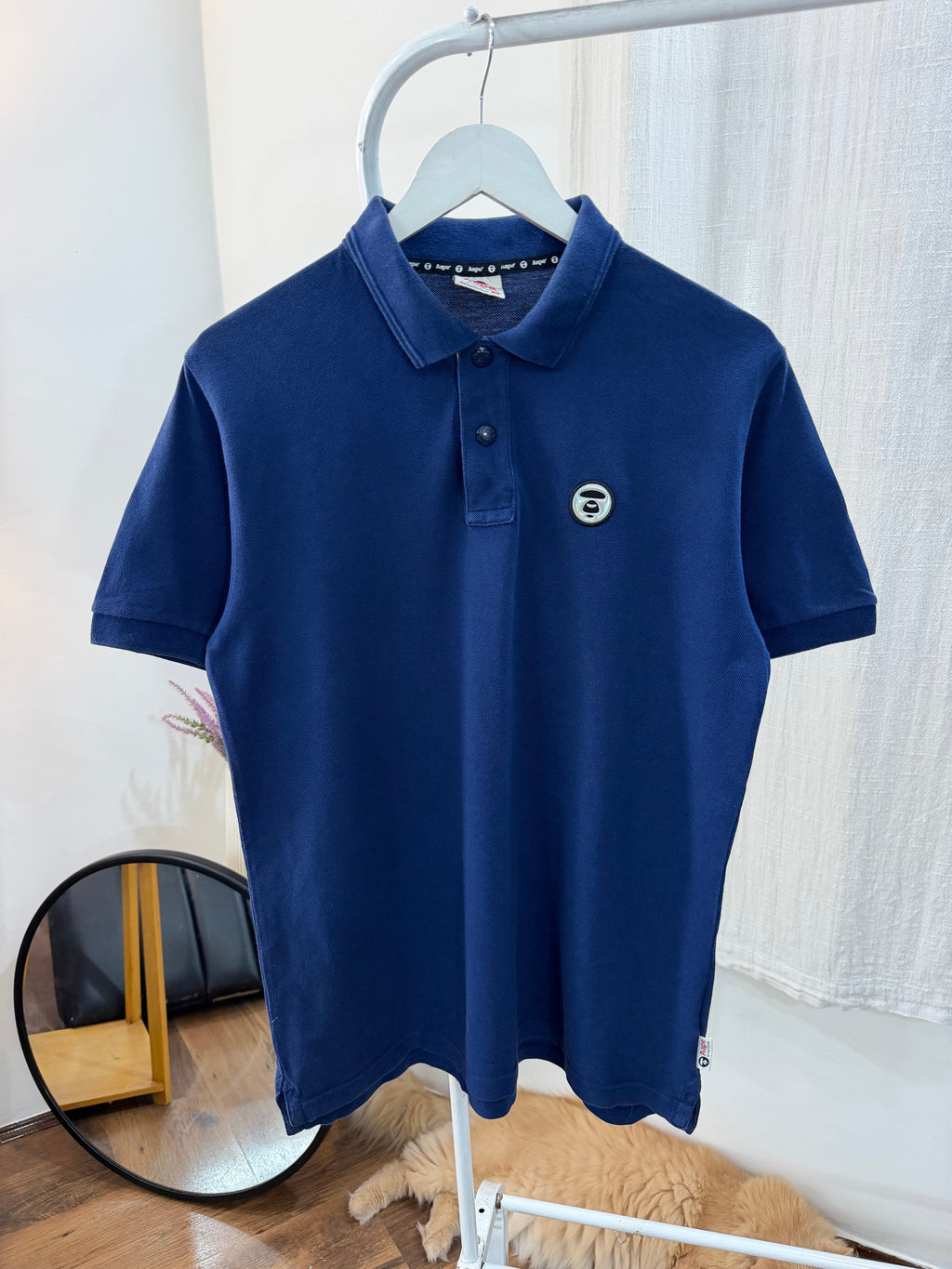 Aape blue polo tee