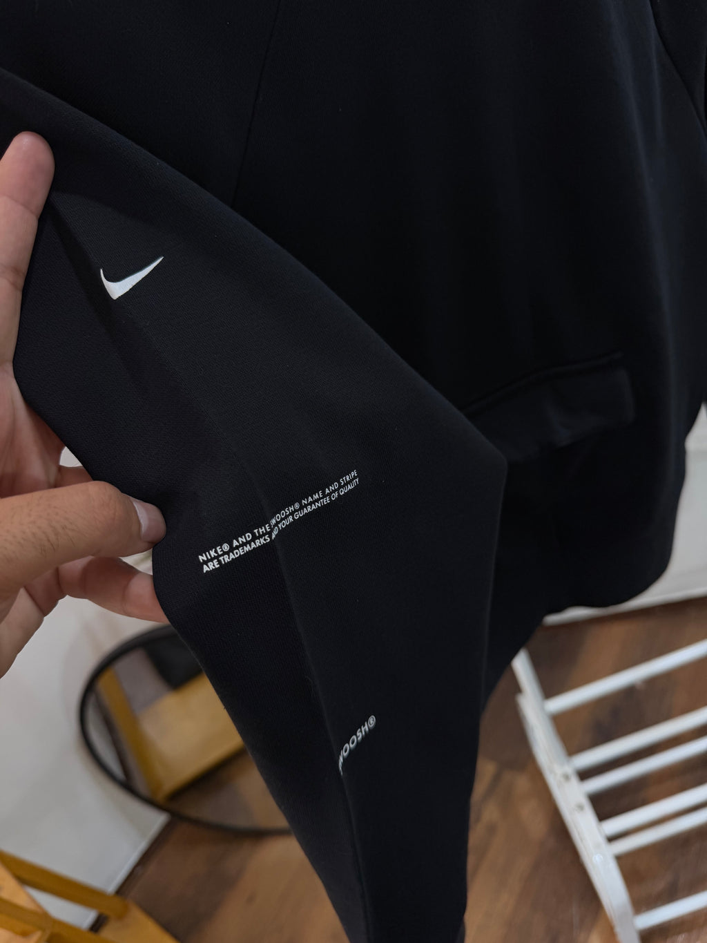 Nike mid swoosh black sweatshirt
