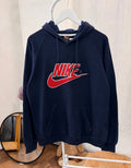 Vintage nike blue embroidered hoodie