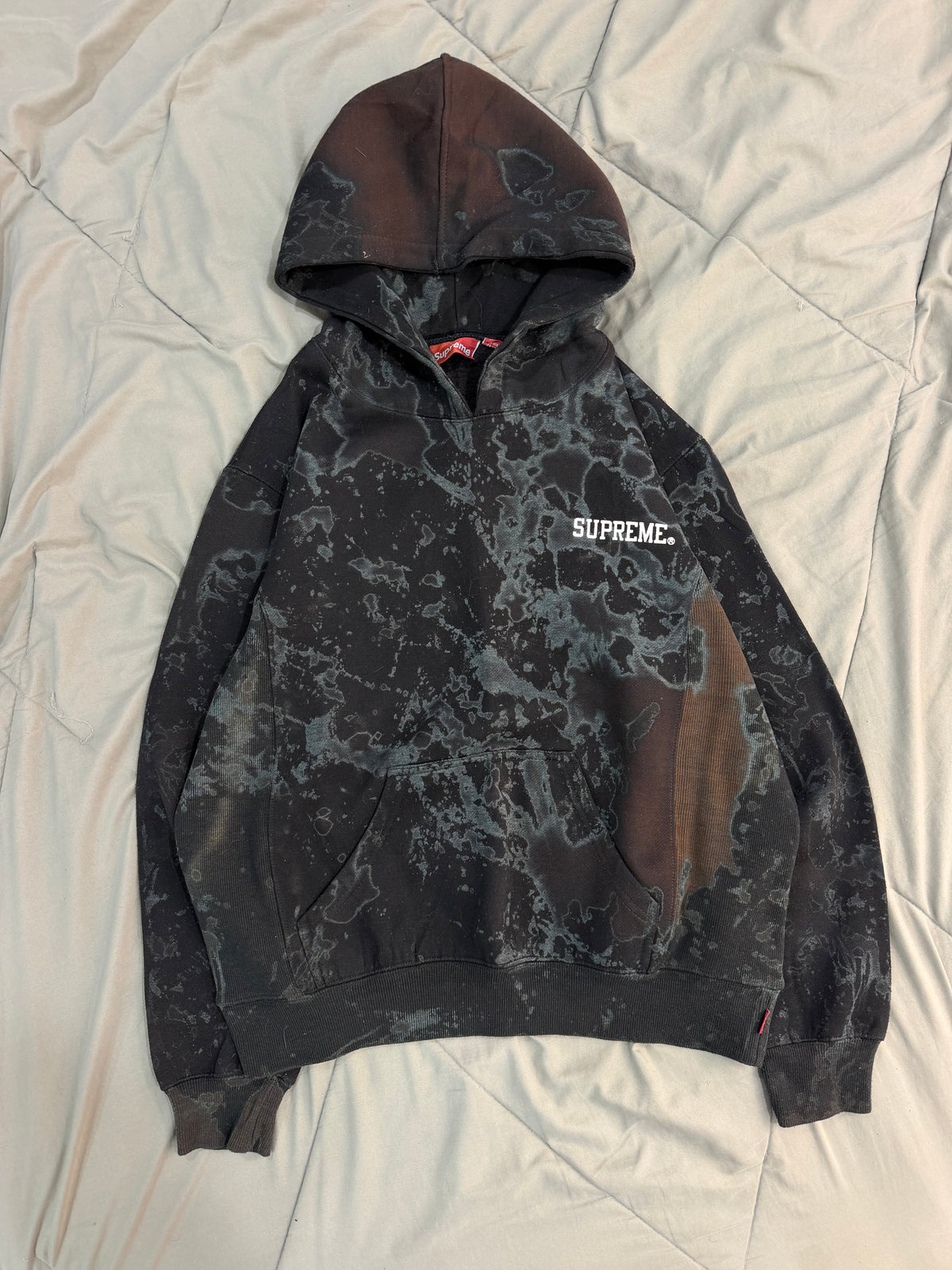 Supreme acid washed hoodie