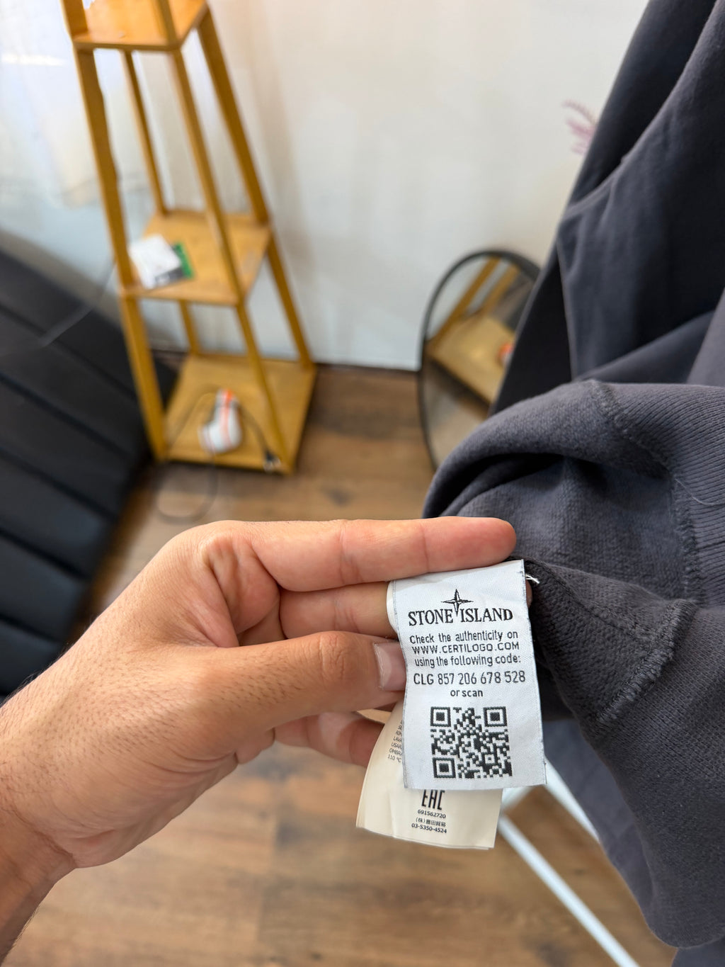 Stone island grey sweatshirt
