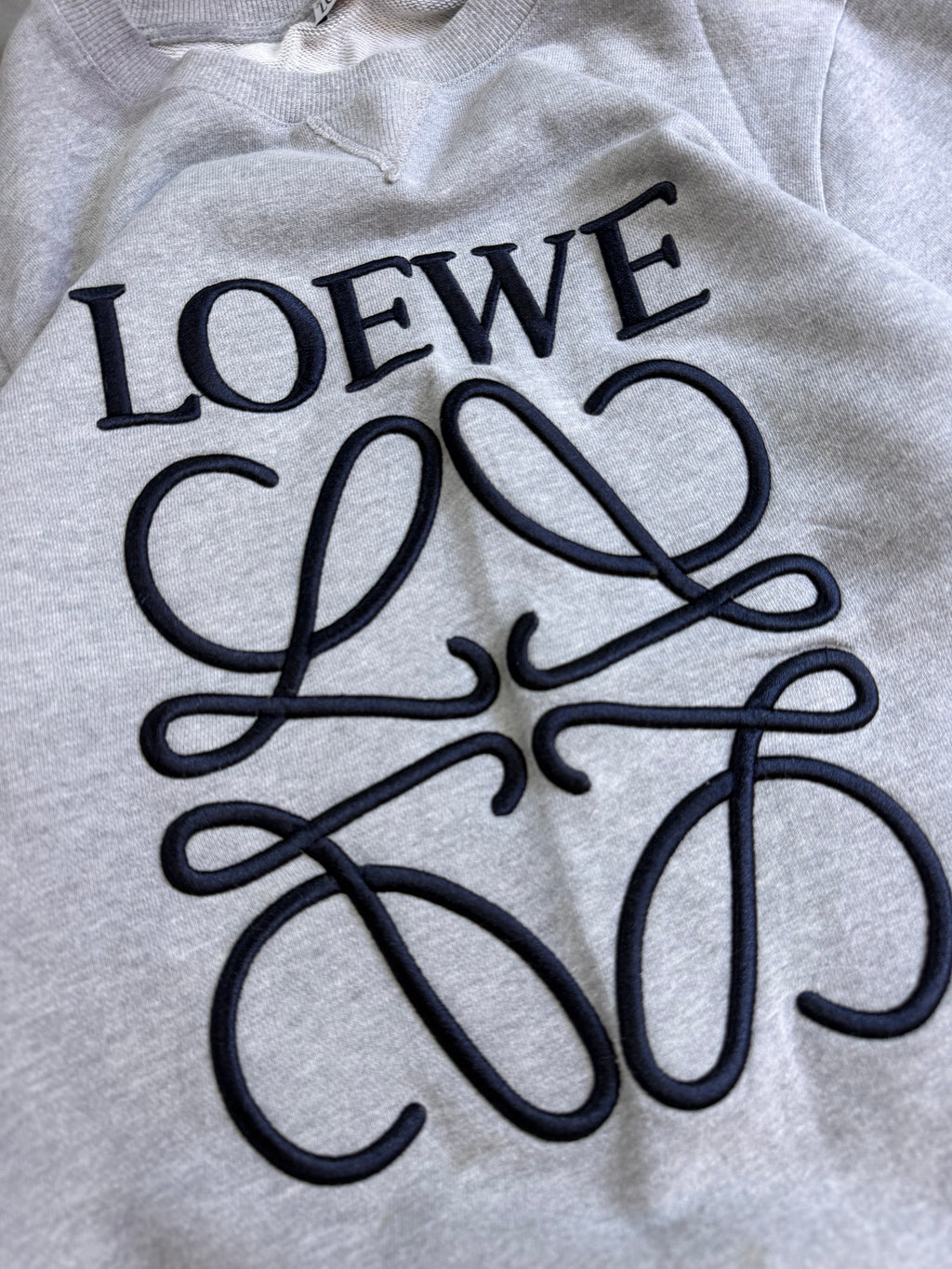Loewe grey embroidered sweatshirt