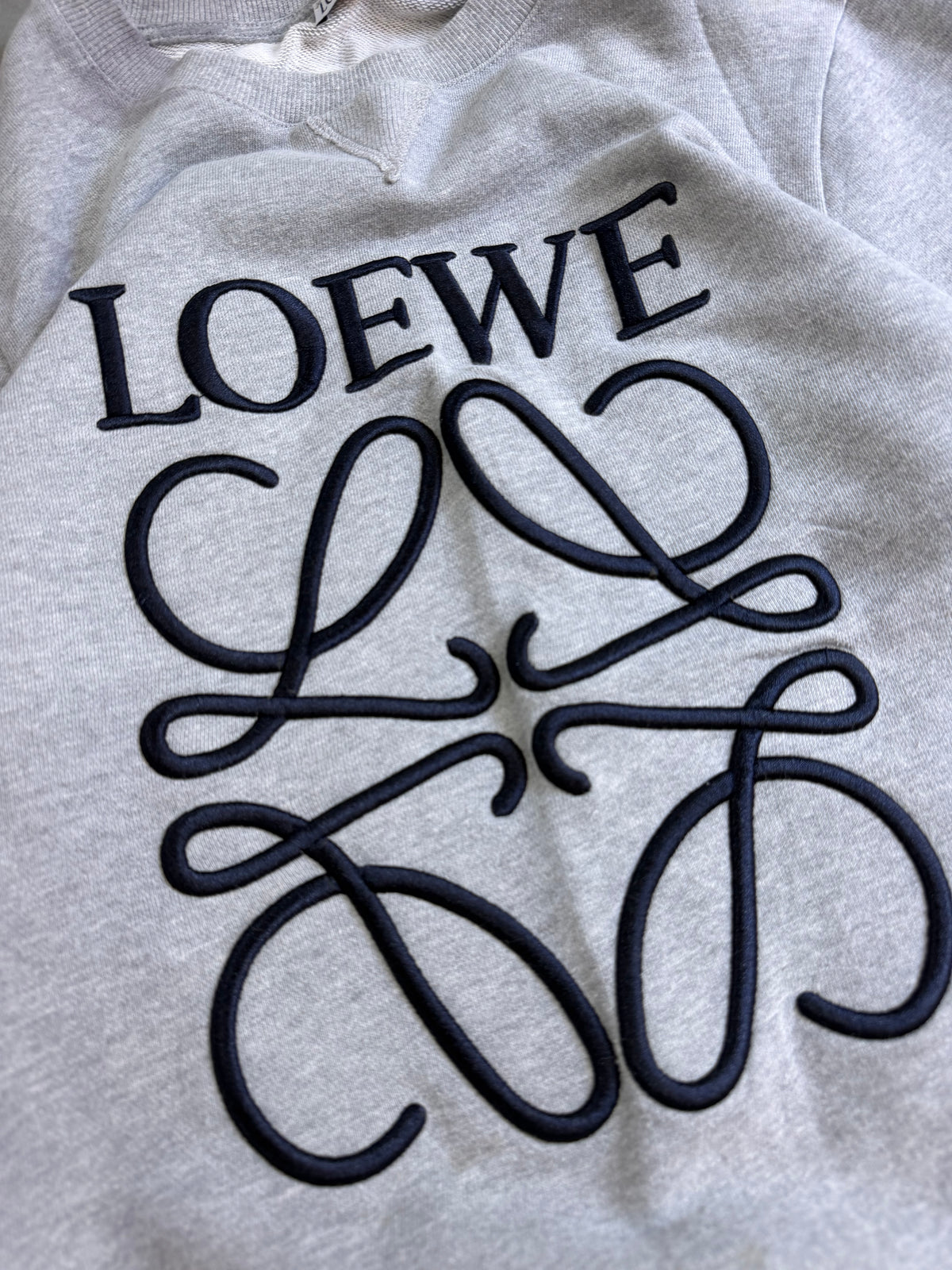 Loewe grey embroidered sweatshirt