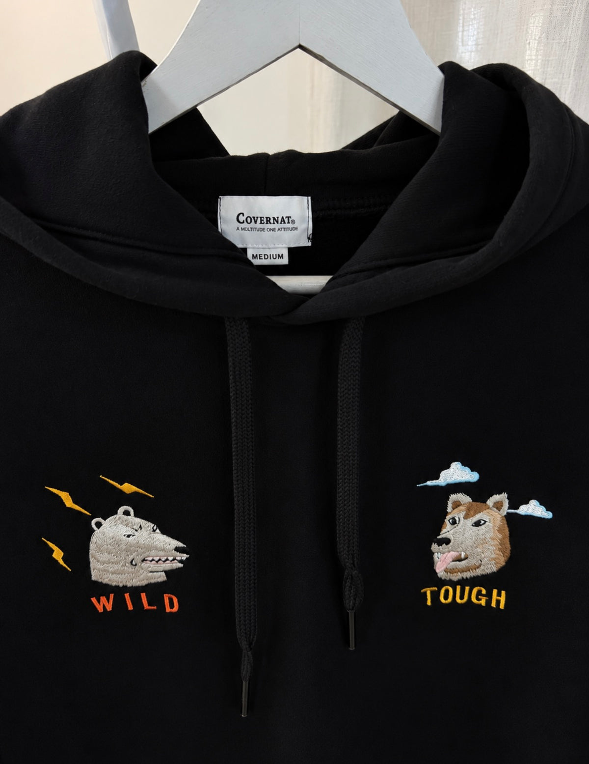Covernat heavyweight embroidered hoodie
