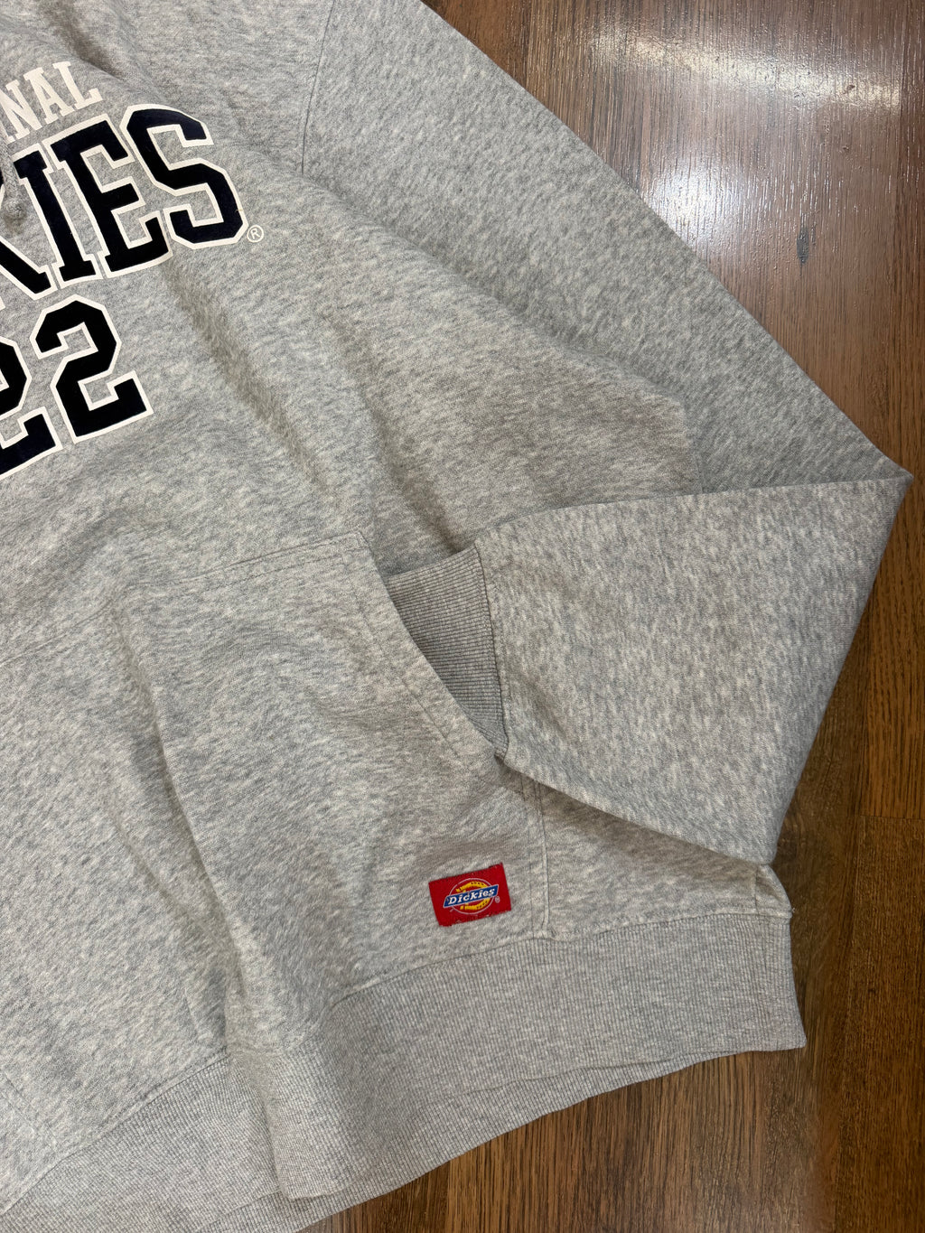 Dickies grey velvet print hoodie