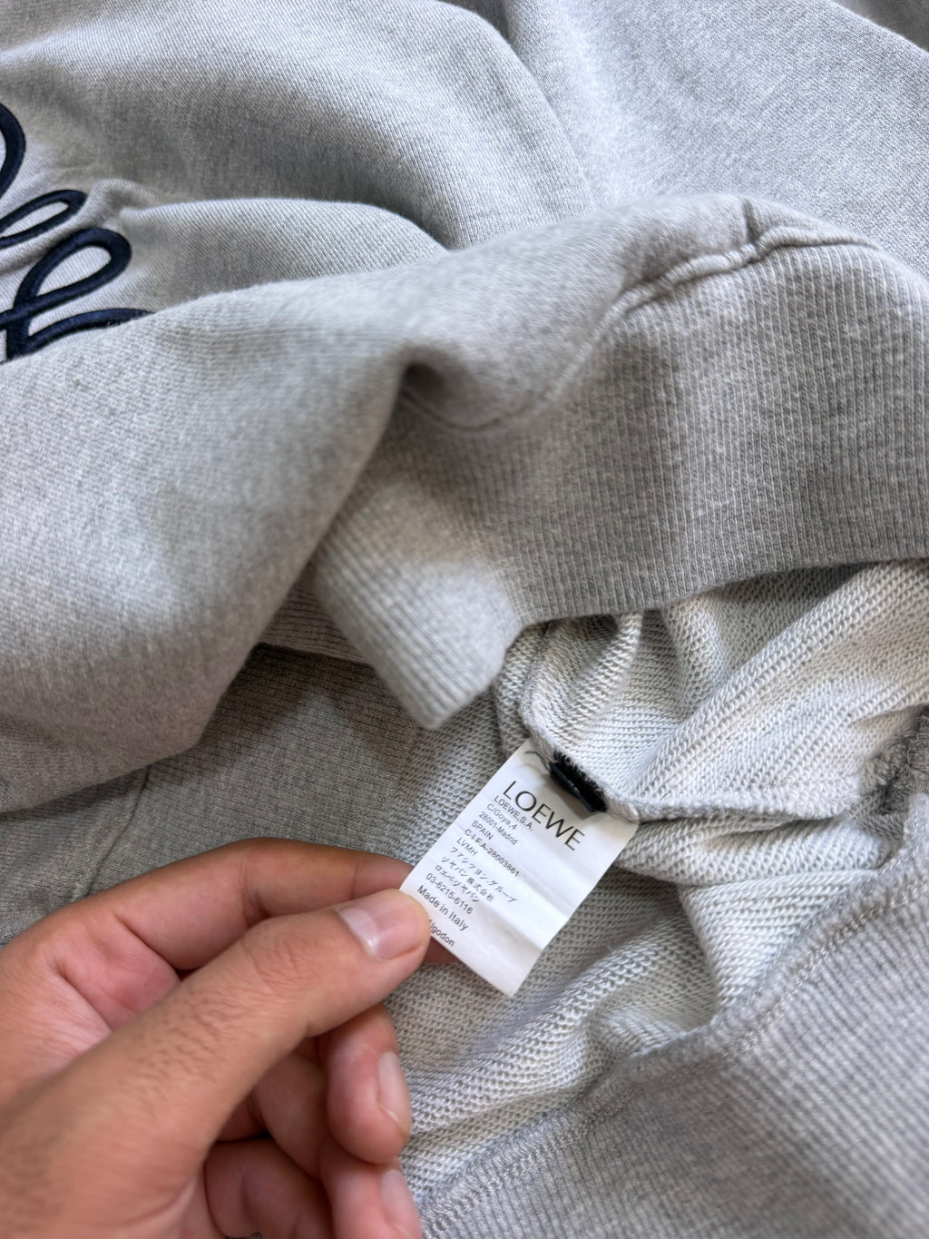 Loewe grey embroidered sweatshirt