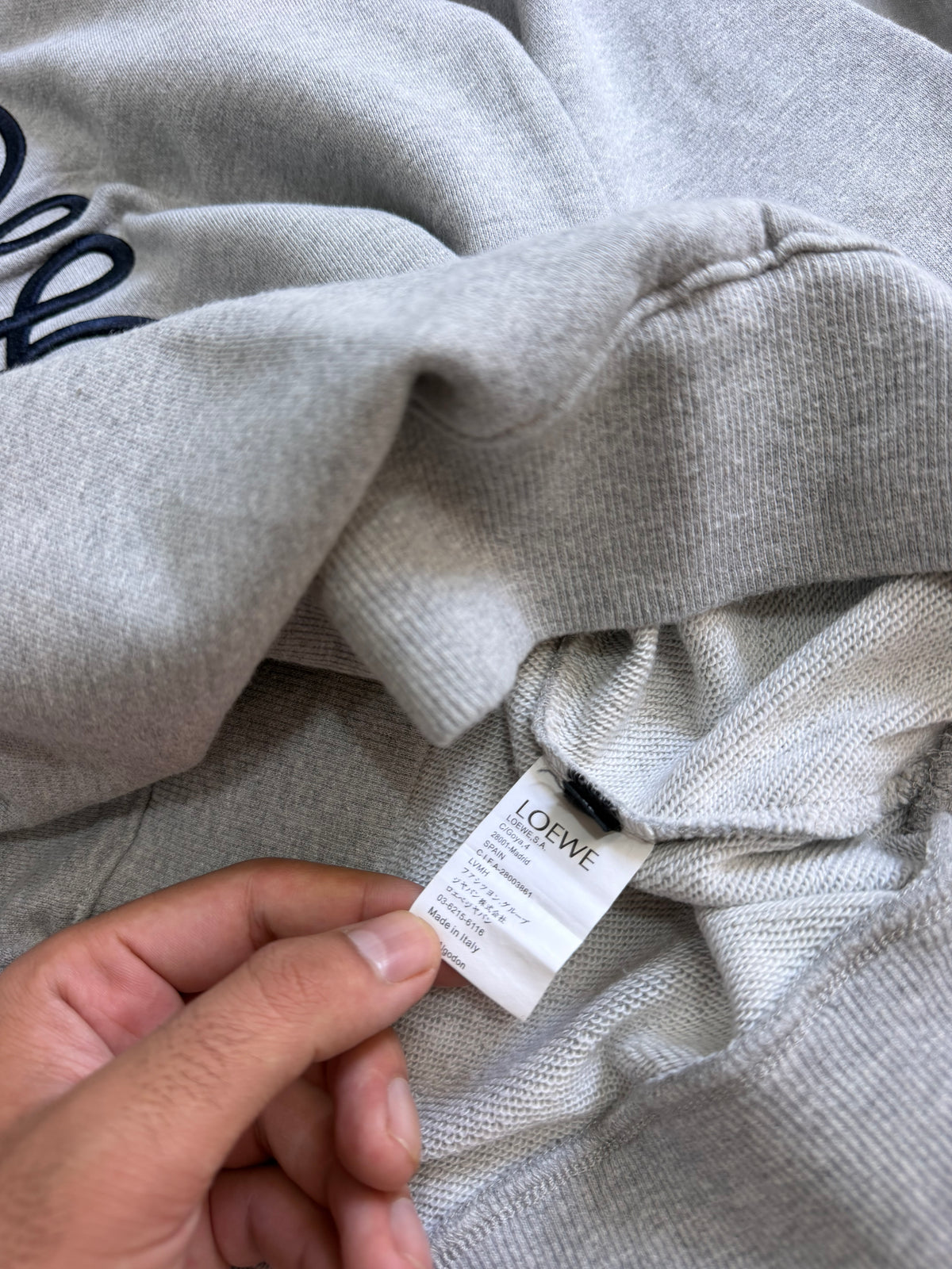 Loewe grey embroidered sweatshirt