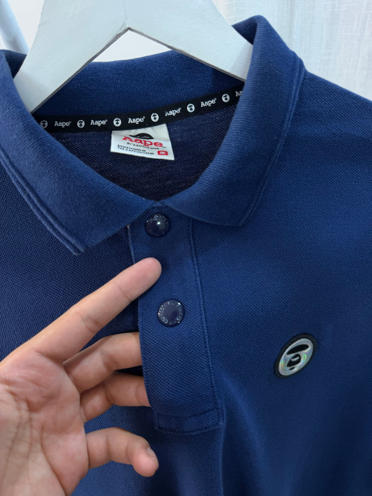 Aape blue polo tee