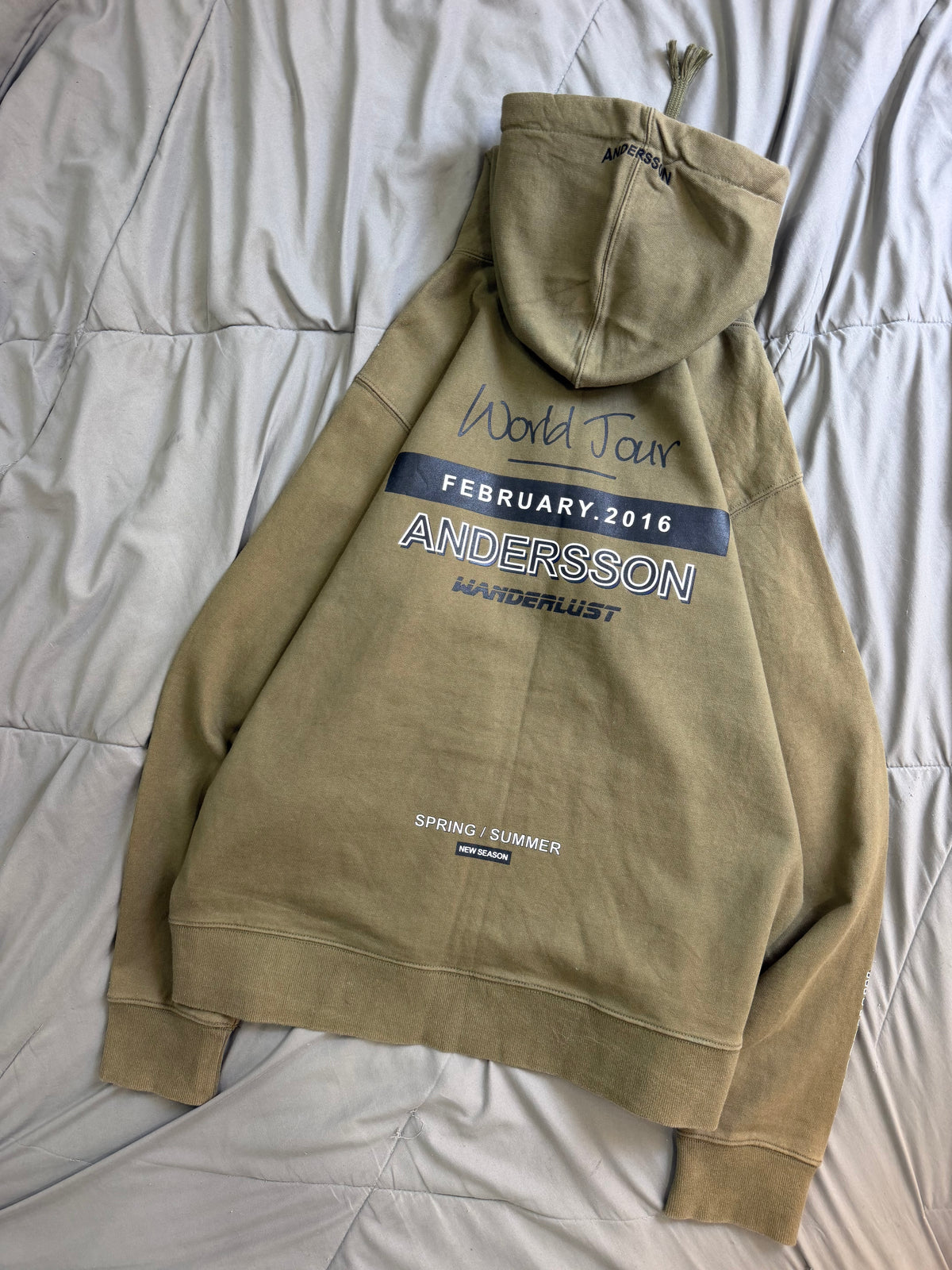 Abderson thick green hoodie
