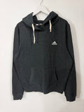 Adidas grey embroidered logo hoodie