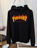 Thrasher black flame hoodie